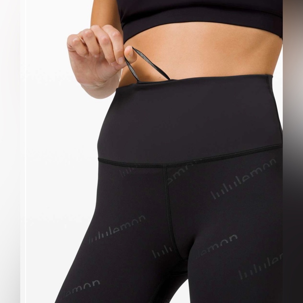 Wunder Train High-Rise Tight 25” *Special Edition Embossed Lululemon Black.